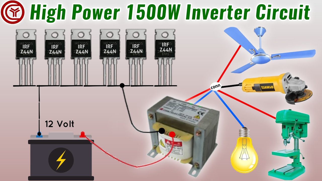 how to make powerful inverter 12v to 220v 