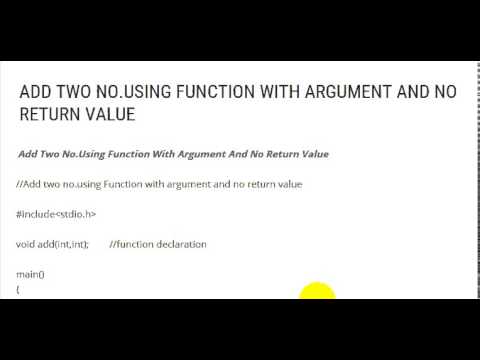 ADD TWO NO USING FUNCTION WITH ARGUMENT AND NO RETURN VALUE