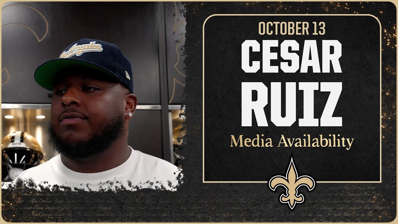 WATCH: Cesar Ruiz on red zone offense, return from injury | New Orleans Saints