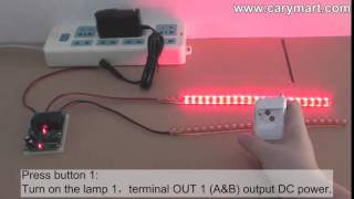 Wireless remote control two DC lamps