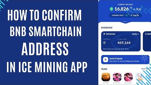 How To Confirm Or Verify BNB SmartChain Address Submitted In Ice App