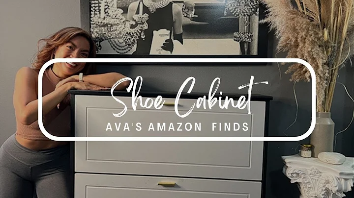 AMAZON FIND - FUFU&GAGA Shoe Cabinet | Trendy & NEAT shoe organization cabinet! Perfect Dimensions!