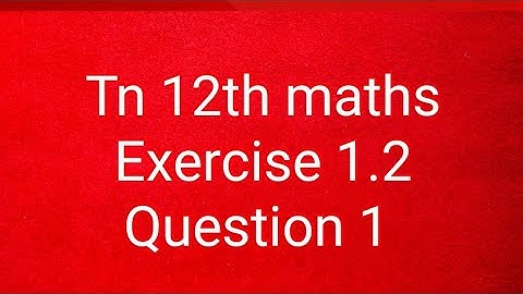 Tn 12th maths exercise 1.2 question 1/Applications of matrices and determinants