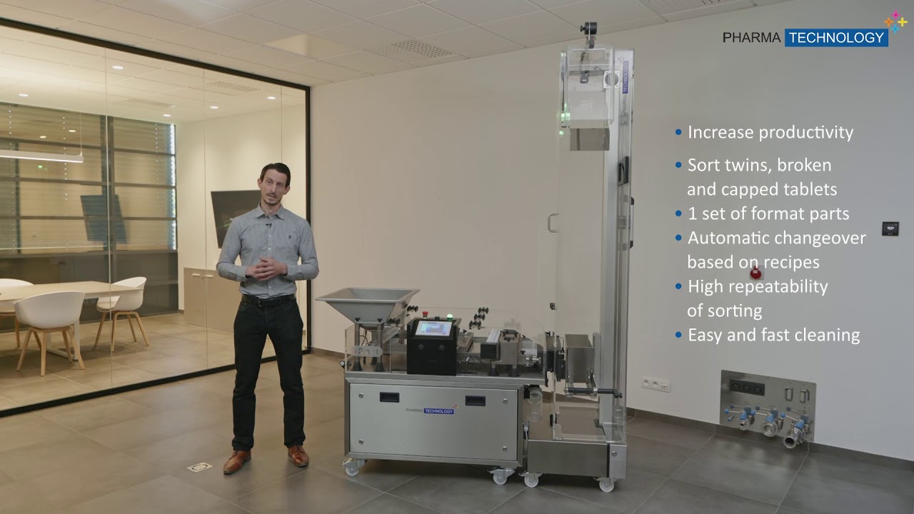 Tablets. Sort iSort with bucket elevator iLift for tablet sorting - YouTube