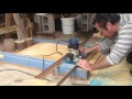 Router Sled Operation / bed frame rails and rockler router mounting plate