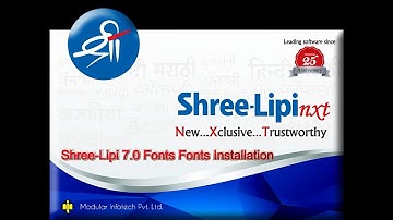 How to install Shree-Lipi 7.0 fonts in Shree-Lipi nxt