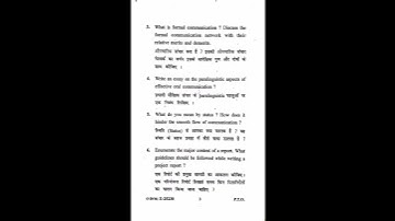 B.com 1st Sem || Business Communication || 2018 Question Paper