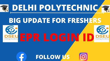 DSEU DELHI POLYTECHNIC ERP LOGIN ID, EDUCATION WITH US