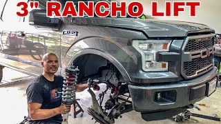 INSTALLING Rancho 3” Lift Ford F150 . Fitting 35' tires on ford f150. 201419 Leveling a Ford F150