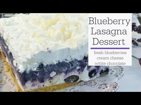 Blueberry Lasagna - No Bake Dessert Recipe - RadaCutlery.com