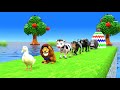 Long Slide Game With Cow Elephant Gorilla Hippopotamus Tiger 3d Animal Game Funny 3d Animals