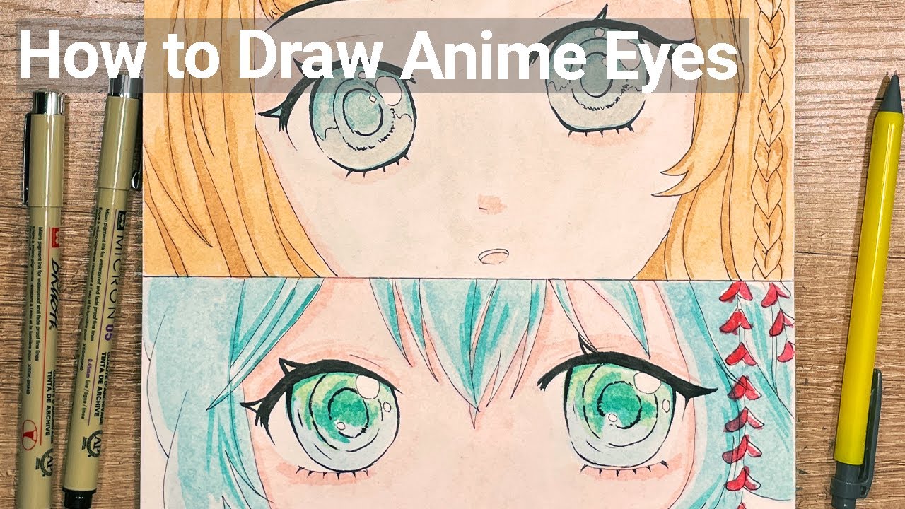 How to Draw Male Anime Eyes in 3 Ways - Slow Motion 