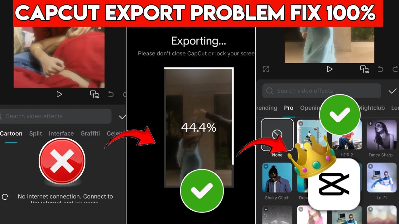 CapCut Export Problem Solve | No Internet Connection Error Fix 🔥 - YouTube