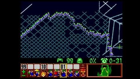 SNES Lemmings Mayhem level 4