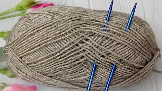 : PERFECT! Easy and beautiful two needle knit stitch