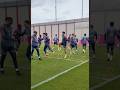 Bayern players in an activation exercise during the training session before facing Köln | Bundesliga