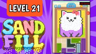 Sand Fill ; Block Puzzle level 21 walkthrough for solution