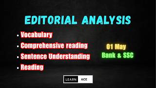 Editorial analysis - May 01 - Day 09 - For banking exams - RBI Assistant Mains Preparation