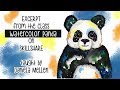 Watercolor panda in 60 seconds time lapse