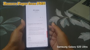 Een pagina uit een PDF verwijderen met Samsung Notes | Samsung Galaxy S25 Ultra Easy Edit