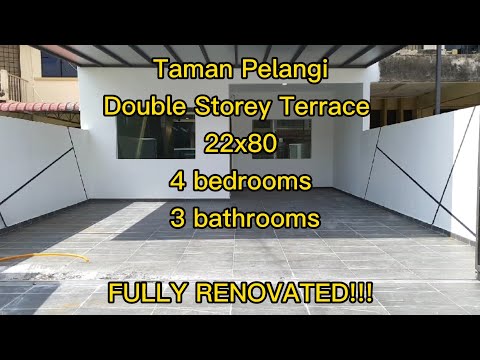 Taman Pelangi Johor Bahru - Double Storey Terrace House 22x80 FULLY RENOVATED For Sale