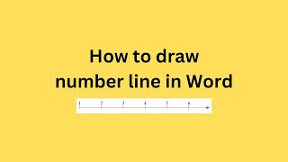 How to draw number line in Word
