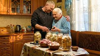 85-Year-Old Grandma Prepares Winter Reserves Ukrainian Cooking In A Remote Mountain Village
