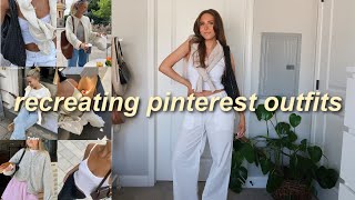 RECREATING SPRING / SUMMER PINTEREST OUTFITS 2024 | casual + trendy outfit ideas