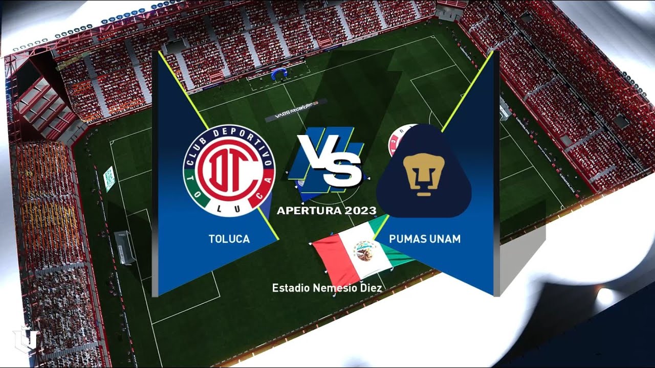 Toluca vs Pumas Liga Mx 2024 Gameplay Pes 2021 - YouTube