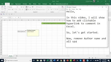 Add clickable hyperlink to comment in Excel