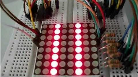 Lines on 8x8 led matrix Arduino