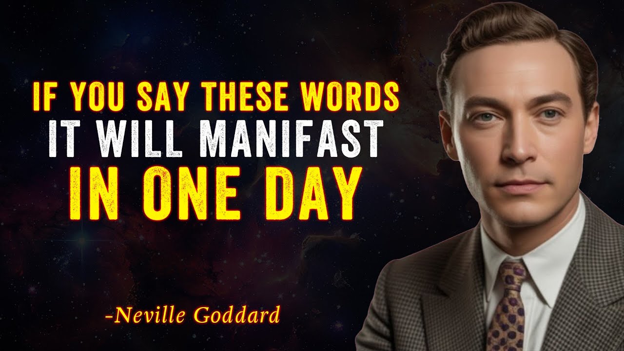 IF YOU SAY THESE WORDS IT WILL MANIFAST IN ONE DAY - NEVILLE GODDARD