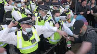 Two Met Police Officers Punched In The Face During Clashes At Anti-Lockdown Protest In London