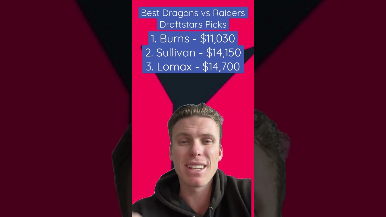 Top 3 Raiders vs Dragons Draftstars Tips! 
