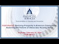 Field Hearing: Restoring Prosperity in American Communities: Examining the... (EventID=116889)