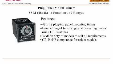 PLUG-PANEL MOUNTED ANALOG ON-DELAY-INTERVAL TIMER 55M SELEC