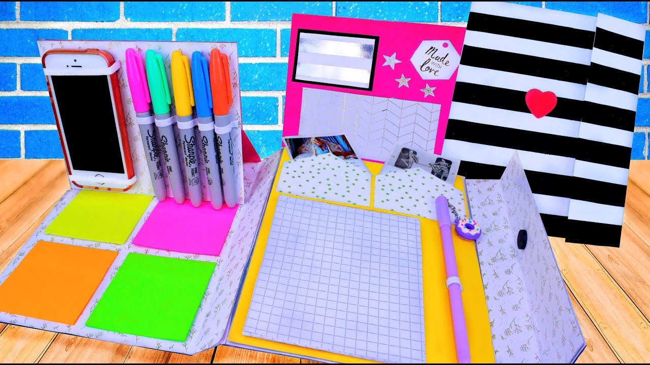 DIY COOL FOLDER ORGANIZER NOTEBOOK PLANNER BACK TO 