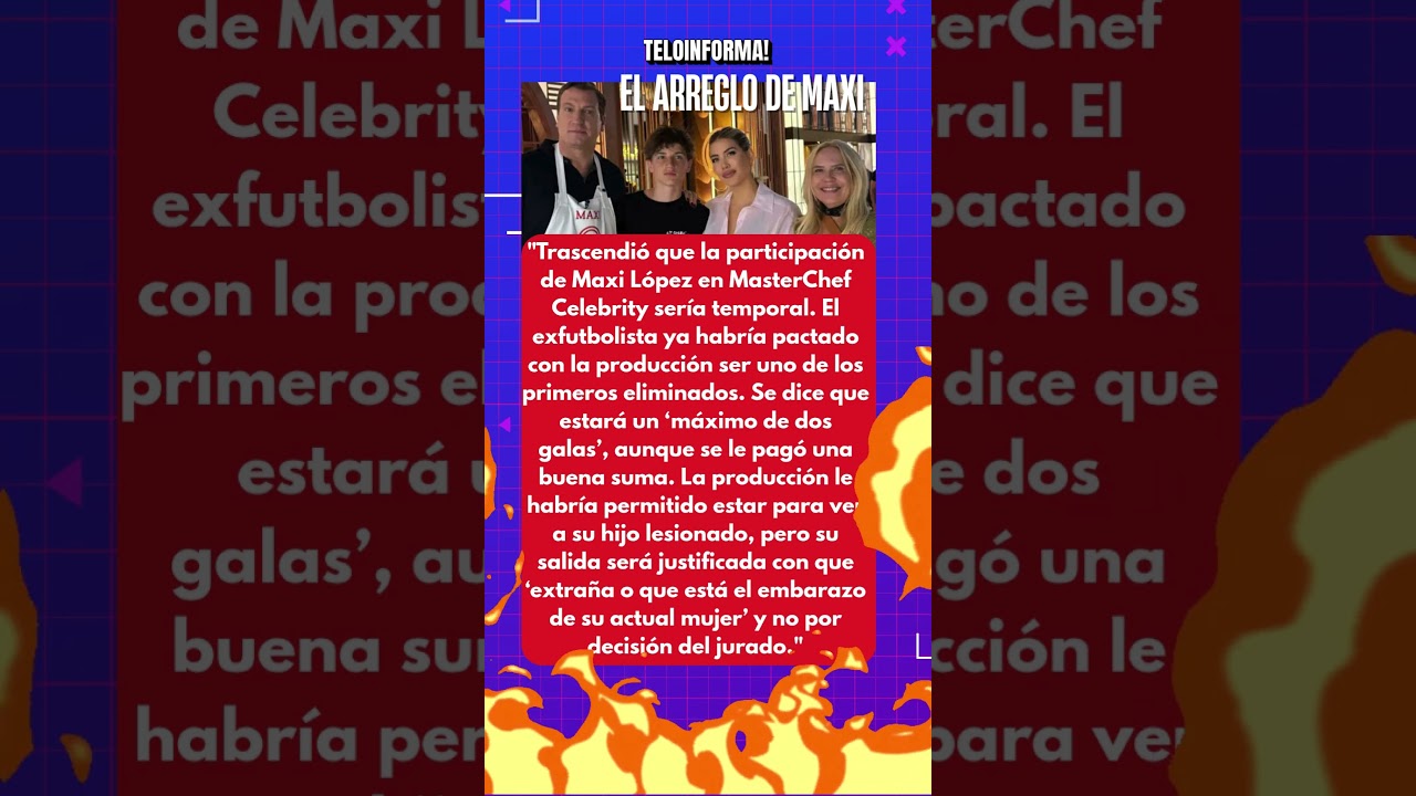 ⚠️ ¡MasterChef ARREGLADO! Revelan el plan de Maxi López para ABANDONAR el certamen