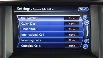 2014 Infiniti QX50 - Speaker Adaptation (if so equipped)