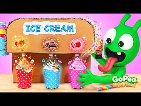Pea Pea and the Giant Colorful Ice Cream Machine 🍦 Fun Cartoons for Kids