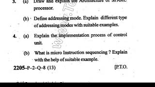 BTech BE ECE 5th Sem Computer Architecture & Organnisation Question Paper 2013