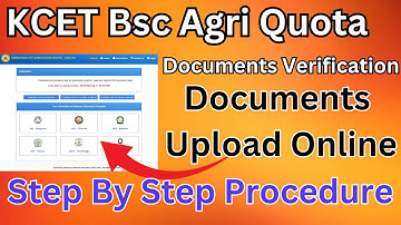 How to upload bsc agri Documents in online|Bsc Agriculture Online Docuements Verification 2023|#kcet