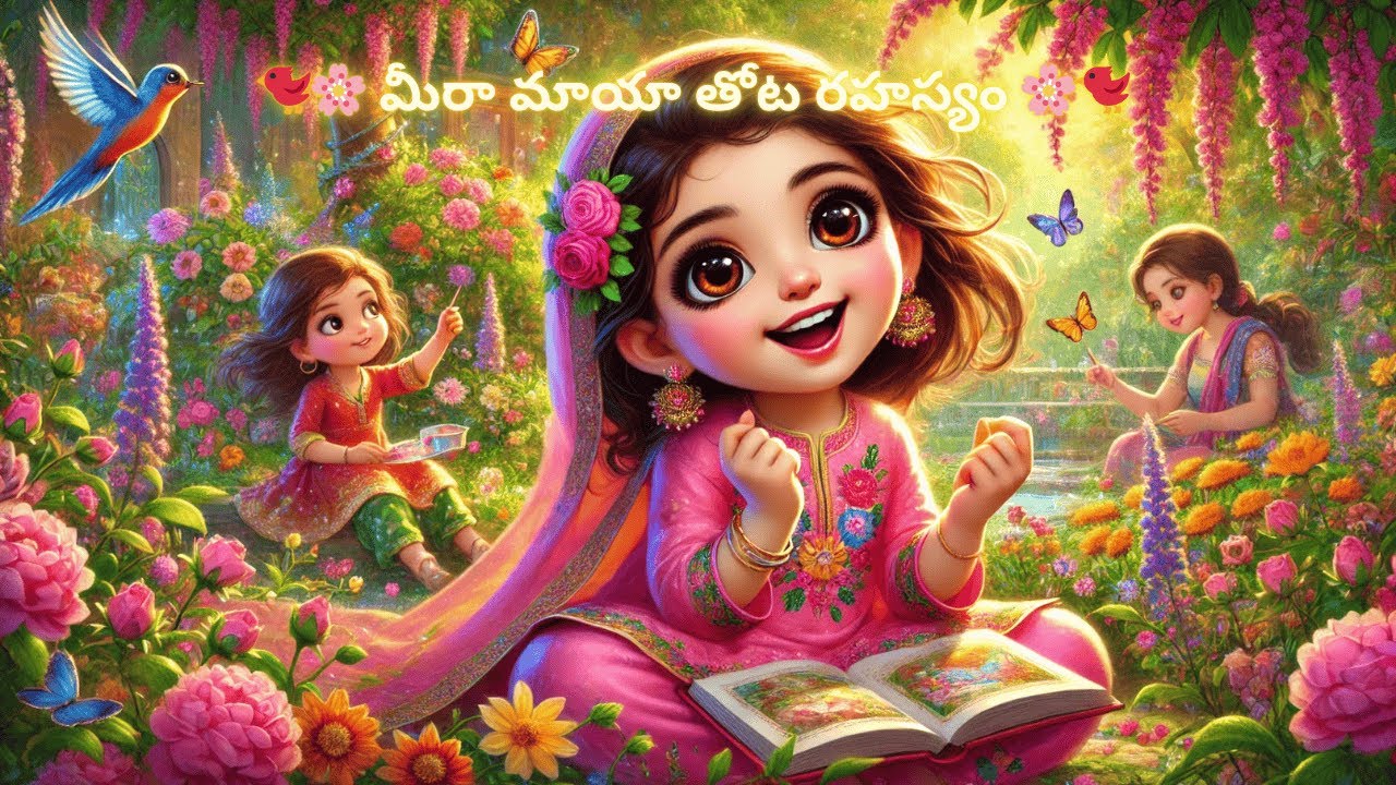 🌸🐦మీరా మాయా తోట రహస్యం🌸🐦#kids#story#panchatantratales #wisdom #moralstoriestelugu #telugu