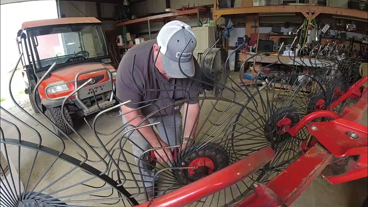 Replacing teeth on Kuhn SR110 Wheel Rake YouTube