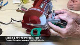 Scissor sharpening training with Wolff Industries How To Sharpen Bevel Edged Scissors Step By Step Instructions For Twice As Sharp Sharpener