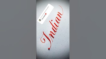 Copperplate calligraphy, tutorial: how I write your name #indian