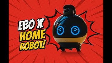 Ebo X Robot Companion by Enabot | AI Home Security, Music & Pet Tracking in One!