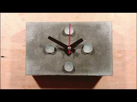 Дизайн-Бетон / Design-Beton. Настольные часы из бетона