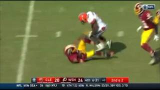 JOSH NORMAN - 1st Pick as a REDSKIN (vs. Browns) Week 4