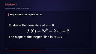 Calculus – Linear Equations Practice Set · 5